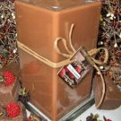 Chocolate Raspberry Scented Square Pillar Candle 26 Oz.