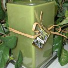 Green Tea Herbal Scented Square Pillar Candle 26 Oz.