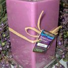Lavender Herbal Scented Square Pillar Candle 26 Oz.
