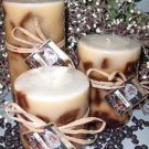 Cappuccino Scented Round Pillar Set of 3 (13,16 and 23 Oz. Size)