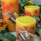 Sunflower Scented Round Pillar Set of 3 (13,16 and 23 Oz. Size)