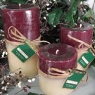 Mulberry/Vanilla Scented Round Pillar Set of 3 (13,16 and 23 Oz. Size)