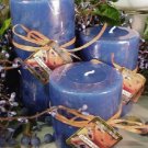 Blueberry Muffin Scented Round Pillar Set of 3 (13,16 and 23 Oz. Size)