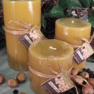 Hazelnut Coffee Scented Round Pillar Set of 3 (13,16 and 23 Oz. Size)