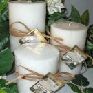 Wedding Bells Scented Round Pillar Set of 3 (13,16 and 23 Oz. Size)