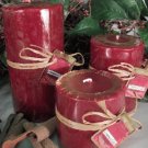 Cinnamon Cider Scented Round Pillar Set of 3 (13,16 and 23 Oz. Size)