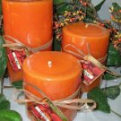 Mango Scented Round Pillar Set of 3 (13,16 and 23 Oz. Size)