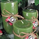 Strawberry Kiwi Scented Round Pillar Set of 3 (13,16 and 23 Oz. Size)