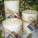 Carnation Scented Round Pillar Set of 3 (13,16 and 23 Oz. Size)
