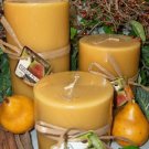Spiced Pear Scented Round Pillar Set of 3 (13,16 and 23 Oz. Size)
