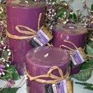 Tranquility Aromatherapy Scented Round Pillar Set of 3 (13,16 and 23 Oz. Size)