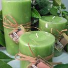 Cucumber Melon Scented Round Pillar Set of 3 (13,16 and 23 Oz. Size)