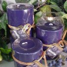 Blueberry Scented Round Pillar Set of 3 (13,16 and 23 Oz. Size)