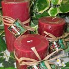 Cranberry Scented Round Pillar Set of 3 (13,16 and 23 Oz. Size)