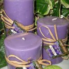 Sweet Pea Scented Round Pillar Set of 3 (13,16 and 23 Oz. Size)