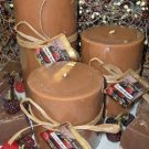 Chocolate Raspberry Scented Round Pillar Set of 3 (13,16 and 23 Oz. Size)