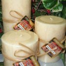 Angel Food Cake Scented Round Pillar Set of 3 (13,16 and 23 Oz. Size)