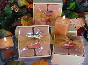 Pumpkin Pie Scented Square Votive 4-piece Gift Set
