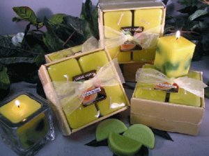 Melon Delight Scented Square Votive 4-piece Gift Set