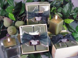Pear Glaze Scented Square Votive 4-piece Gift Set