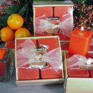 Orange Vanilla Scented Square Votive 4-piece Gift Set