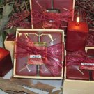Cinnamon Cider Scented Square Votive 4-piece Gift Set