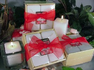 Peppermint Scented Square Votive 4-piece Gift Set