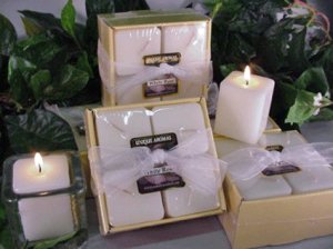 White Rose Scented Square Votive 4-piece Gift Set