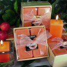 Peach Nectar Scented Square Votive 4-piece Gift Set