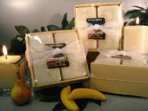 Tropical Fruit Scented Square Votive 4-piece Gift Set