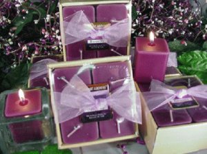 Tranquility Aromatherapy Scented Square Votive 4-piece Gift Set