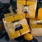 Fresh Lemon Scented Square Votive 4-piece Gift Set