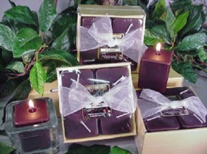 Patchouli Scented Square Votive 4-piece Gift Set