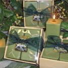 Green Tea Scented Square Votive 4-piece Gift Set