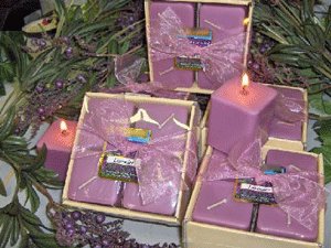 Lavender Scented Square Votive 4-piece Gift Set