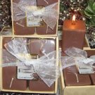 Dark Chocolate Scented Square Votive 4-piece Gift Set
