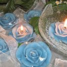 3"" Light Blue Rose Scented Floating Candle (3 Pack)