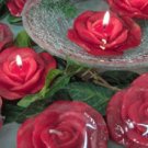 3"" Red Rose Scented Floating Candles (3 Pack)