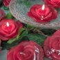 3"" Red Rose Scented Floating Candles (3 Pack)