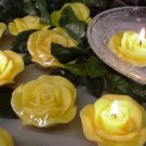 3"" Yellow Rose Scented Floating Candles (3 Pack)