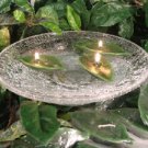 Small Green Long Leaves Floating Candles (3-Pack)