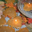 Heart-Shape Golden Brown Leaf Floating Candle (3 Pack)