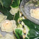 Gardenia Cream Colored Flower- Gardenia Scented Floating Candle (3 Pack)