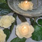 Cream Carnation Flower- Floral Scented Floating Candle (3 Pack)