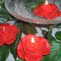 Orange Carnation Flower- Floral Scented Floating Candle (3 Pack)