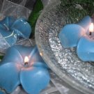 Light Blue Periwinkle Flower- Floral Scented Floating Candle (3 Pack)