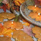 Oak Leaf Golden Brown Floating Candle (3 Pack)