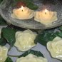Light Yellow Magnolia Flower- Magnolia Scented Floating Candle (3 Pack)