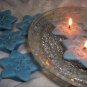 Light Blue Snowflake Peppermint Scented Floating Candles (Set of 3)