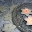 White Snowflake Peppermint Scented Floating Candles (Set of 3)